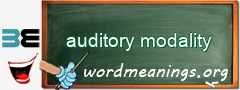 WordMeaning blackboard for auditory modality